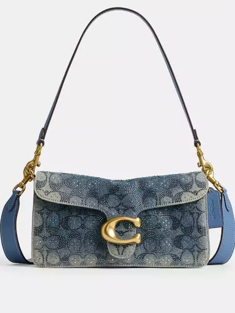 Coach Tabby Shoulder Bag 26
In Regenerative Cotton Denim With Crystal Signature
